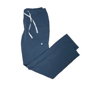 FIGS Cairo Scrub Pants M21SW2052 Men’s Size Medium Blue Cargo Elastic Waist